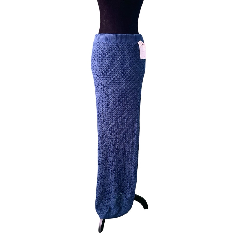 Olive + OAK SIZE L Elegant Blue Knit Skirt